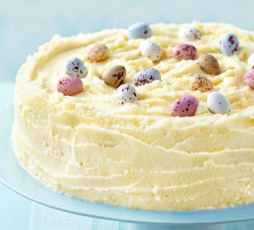 Easter Cake Recipes
 Frosted white chocolate Easter cake recipe