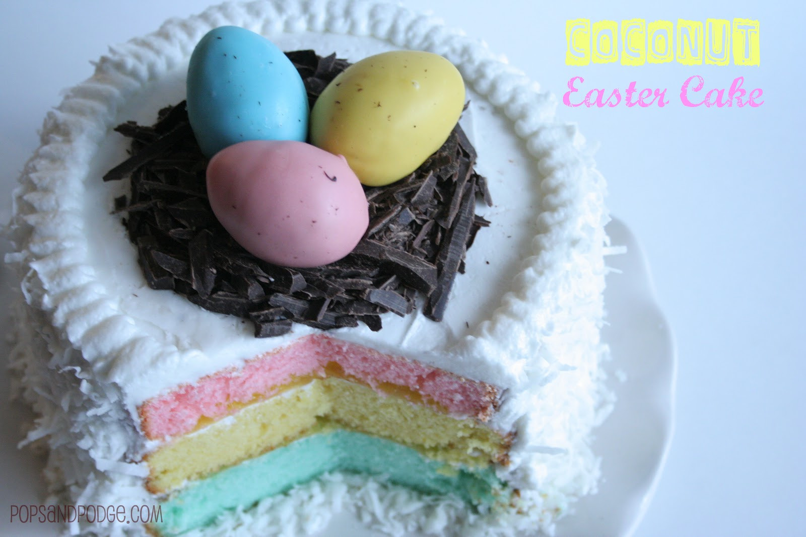 Easter Coconut Cake
 Pops and Podge Coconut Easter Cake with 7 Cake Tips