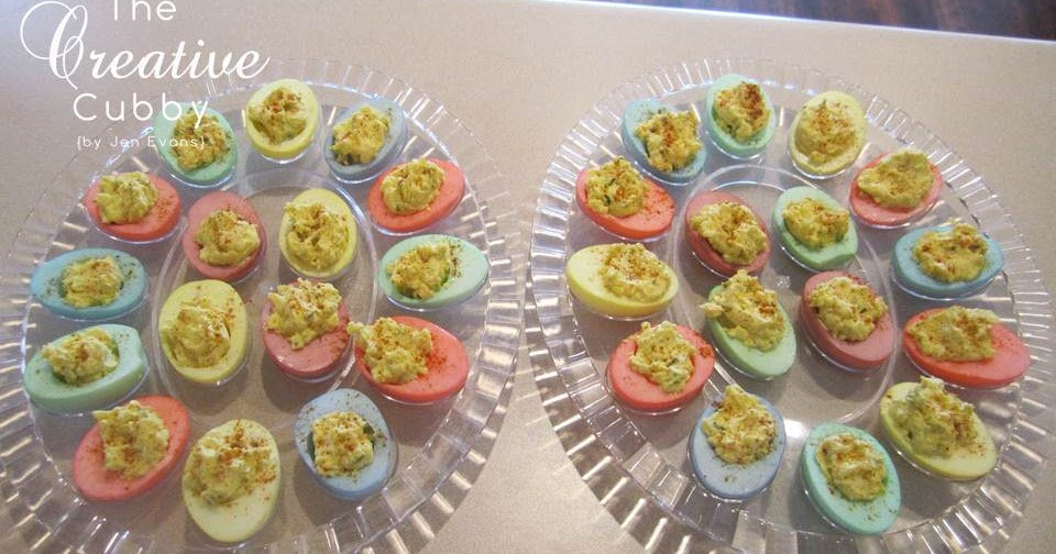 Easter Colored Deviled Eggs
 The Creative Cubby Easter Colored Deviled Eggs