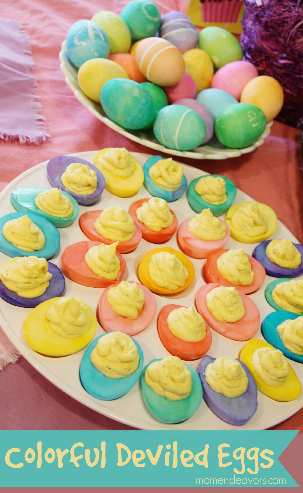 Easter Colored Deviled Eggs
 Colorful Deviled Easter Eggs