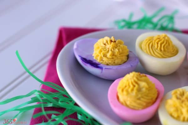 Easter Colored Deviled Eggs
 Colored Deviled Eggs for Easter Simple and Seasonal
