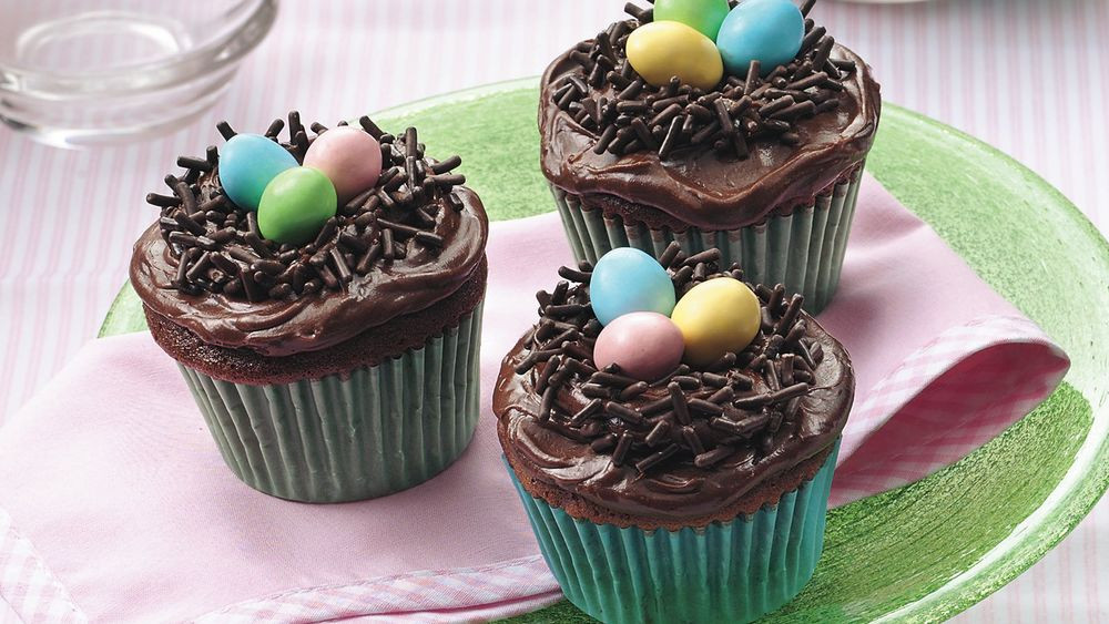 Easter Cupcakes Recipes
 Easter Bird s Nest Cupcakes recipe from Pillsbury