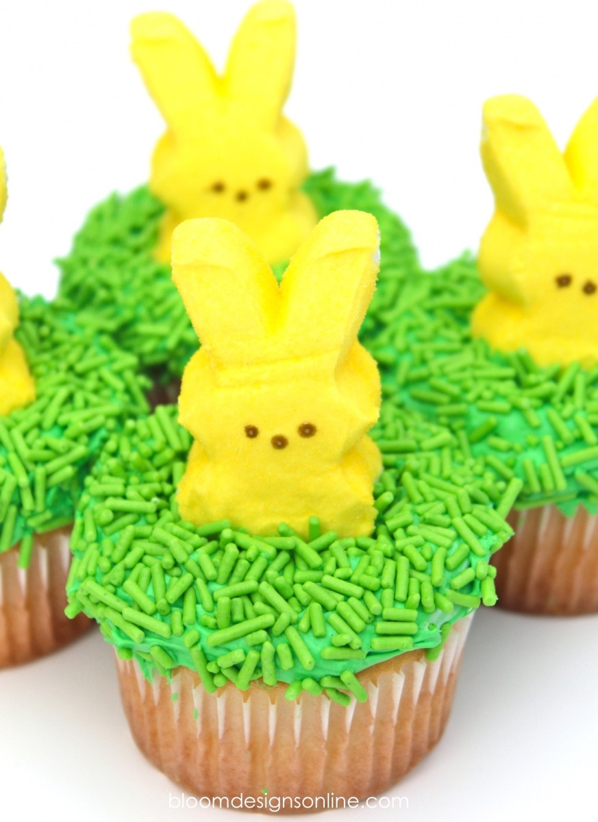 Easter Cupcakes With Peeps
 Make It Monday Easy Easter Cupcakes Bloom Designs