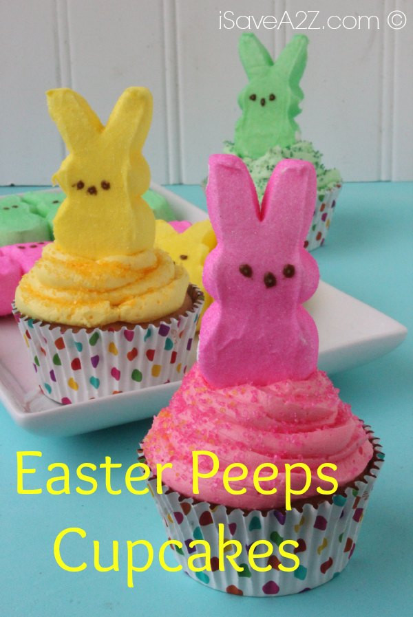 Easter Cupcakes With Peeps
 Easter Peeps Cupcakes iSaveA2Z