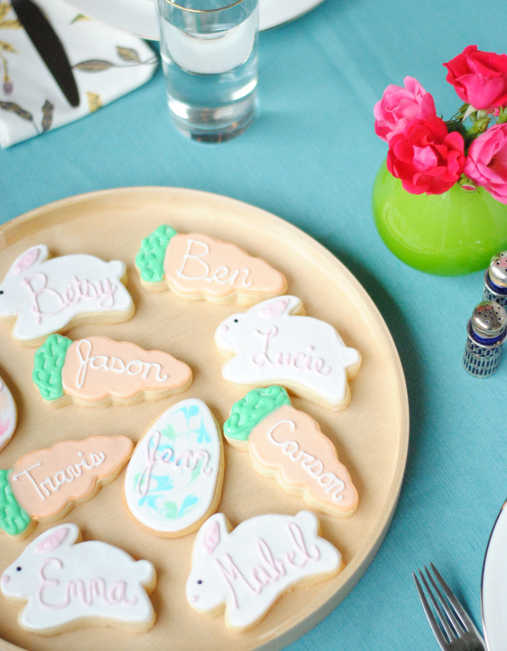 Easter Cut Out Cookies
 Easter Cookie Place Cards & A Thick Cut Out Sugar Cookie