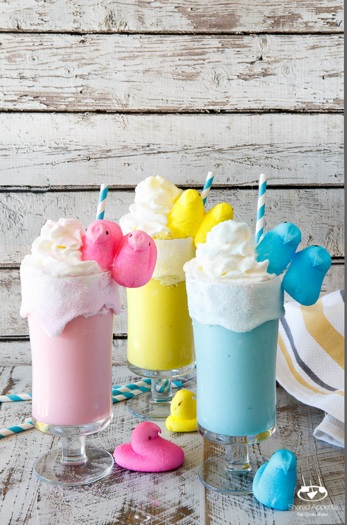 Easter Desserts With Peeps
 Toasted Marshmallow Easter Peeps Milkshakes d Appetite