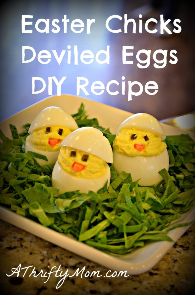 Easter Deviled Eggs
 Easter Chicks Deviled Eggs DIY simple money saving recipe