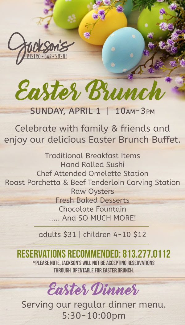 Easter Dinner 2019
 Easter Brunch 2018