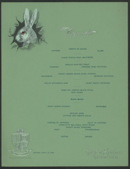 Easter Dinner Albany Ny
 Easter Menus From History Spring Lamb to Sea Turtle