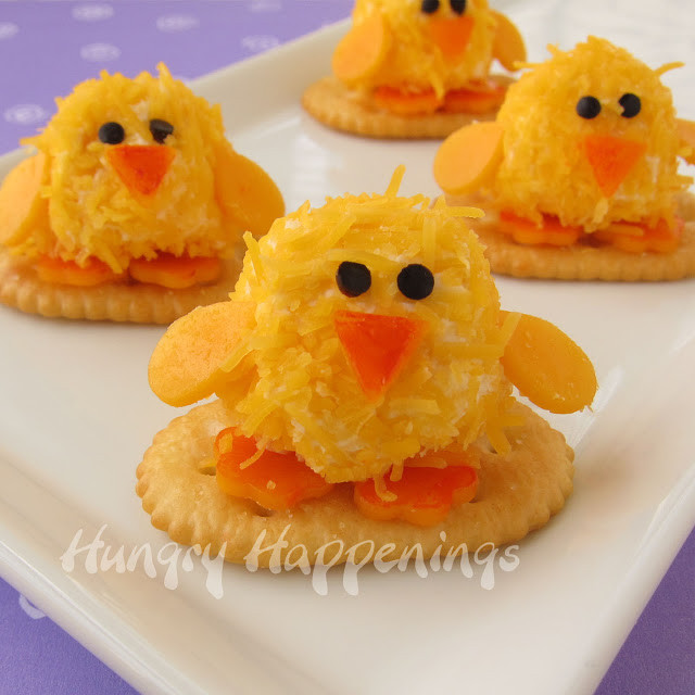 Easter Dinner Appetizers
 Baby Chick Cheese Balls cute little appetizers for