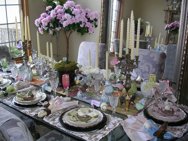 Easter Dinner Chicago
 Easter Table Eclectic Dining Room Chicago by