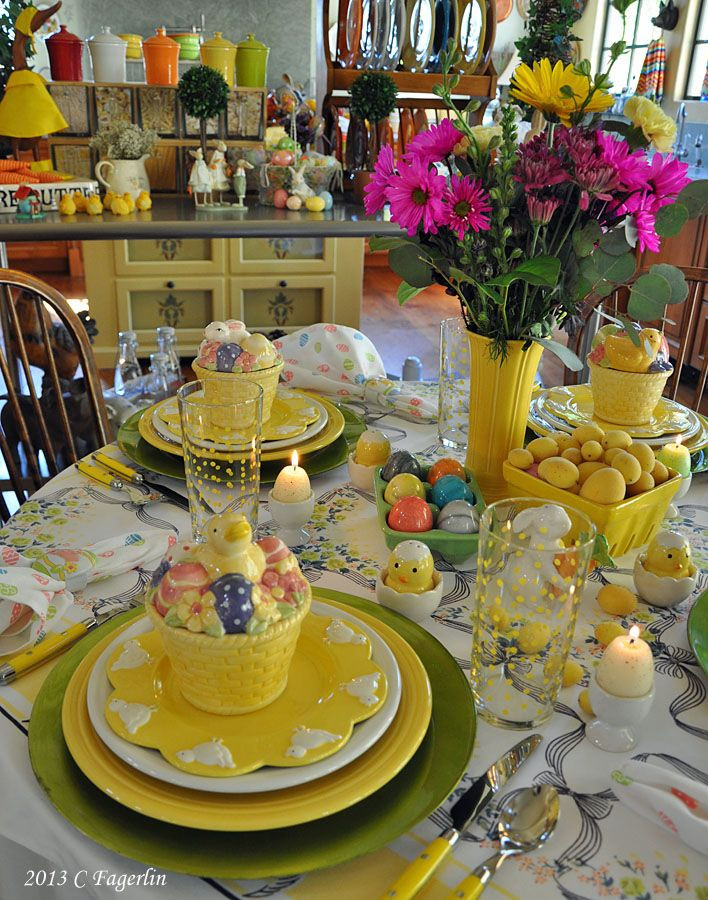 Easter Dinner Ideas 2019
 Spring Easter Fiesta Dinnerware Tablescape