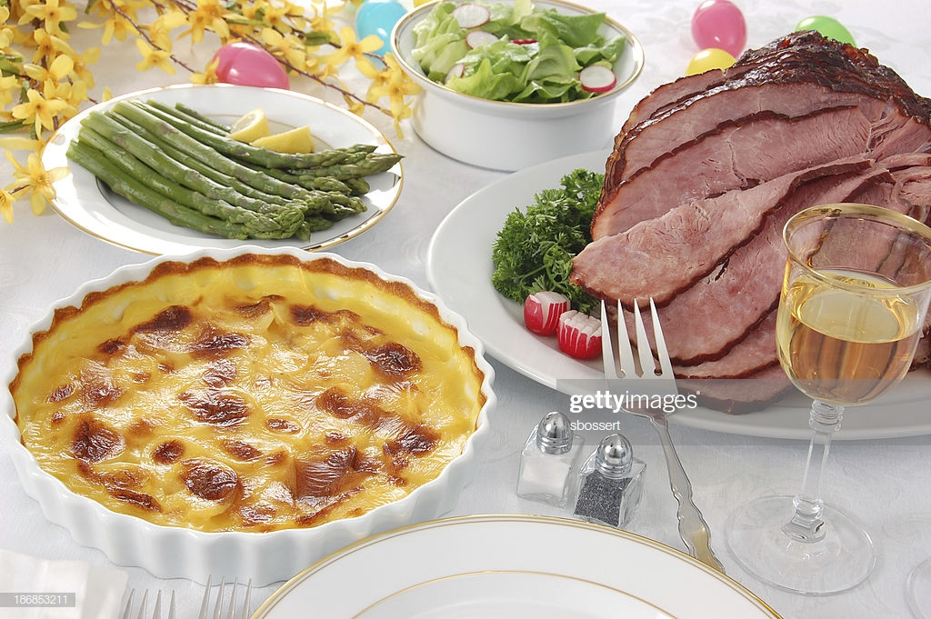 Easter Dinner Ideas With Ham
 Easter Dinner Stock