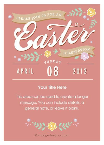 Easter Dinner Invitations
 Easter dinner invite