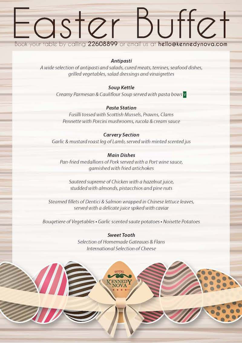 Easter Dinner Menu
 Easter Lunch Menu – Download