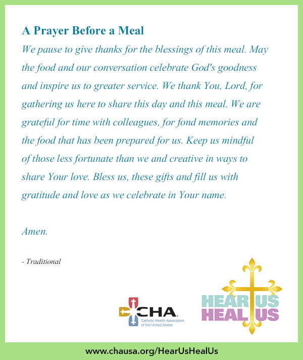 Easter Dinner Prayer Catholic
 A Prayer Before a Meal HearUsHealUs Prayer