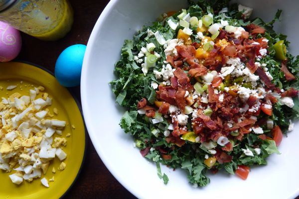 Easter Dinner Salads
 Kale Cobb Salad or How to Turn Easter Eggs into Dinner