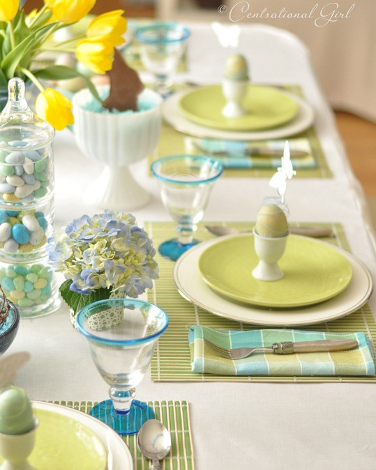 Easter Dinner Table Settings
 An Easter Table