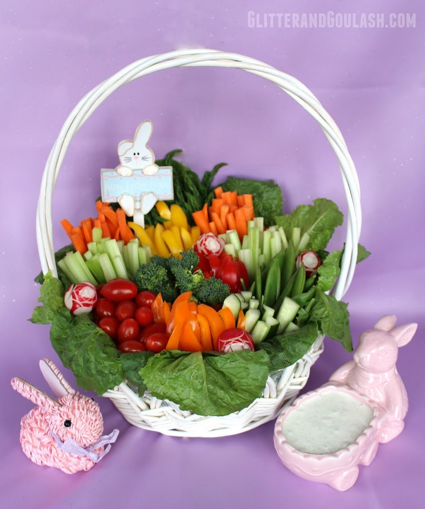 Easter Dinner Vegetable Ideas
 Easter Basket Relish Tray Glitter and Goulash