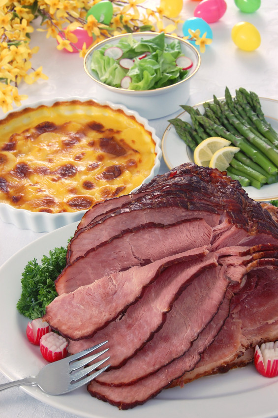 Easter Dinner Without Ham
 Bourbon Glazed Ham and Creamy Sweet Potato Gratin for