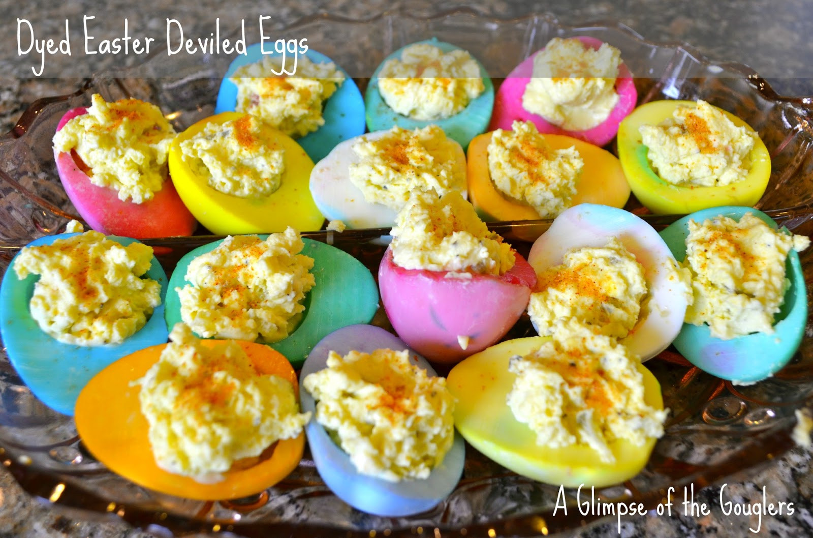 Easter Dyed Deviled Eggs
 A Balancing Act SPD Dyed Deviled Eggs