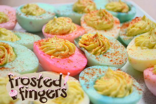 Easter Dyed Deviled Eggs
 Easter Deviled Eggs Frosted Fingers