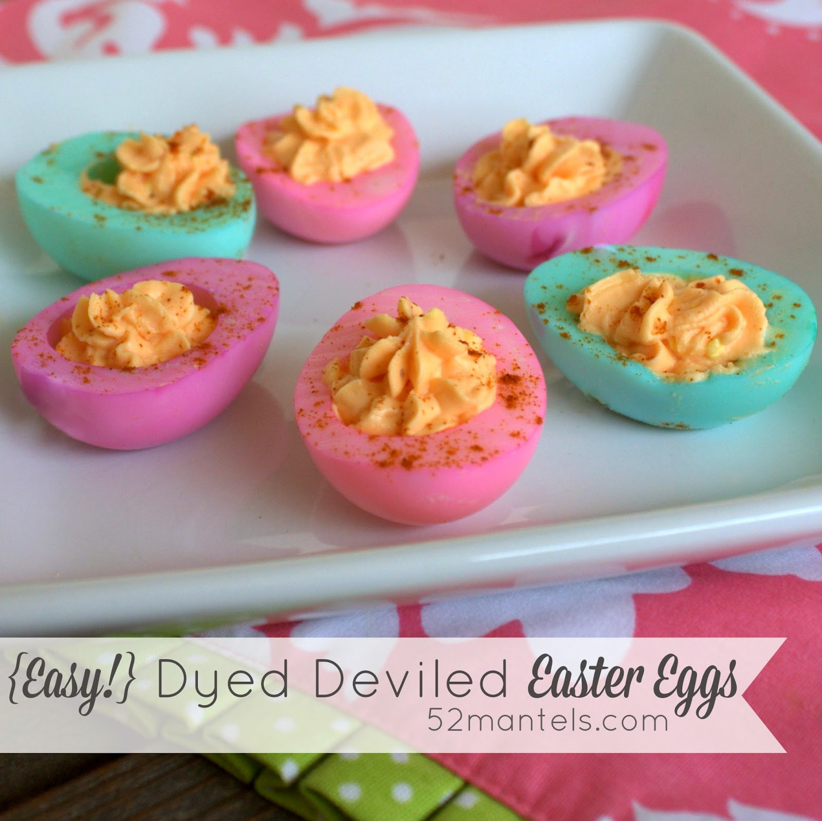 Easter Dyed Deviled Eggs
 52 Mantels Colorful Deviled Eggs 13 Easter Tutorials