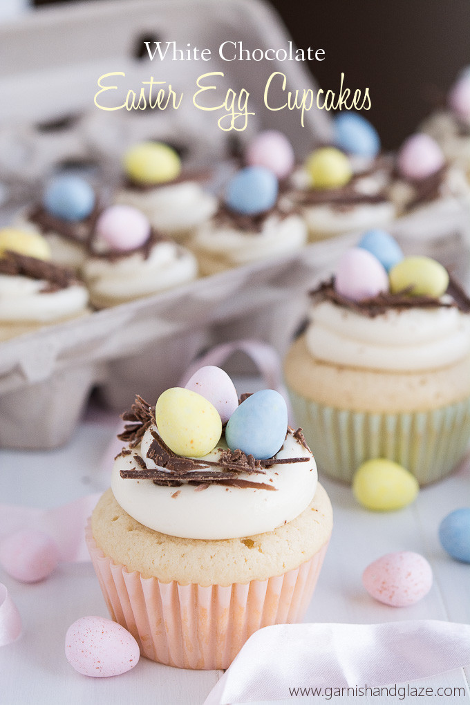 Easter Egg Cupcakes
 White Chocolate Easter Egg Cupcakes