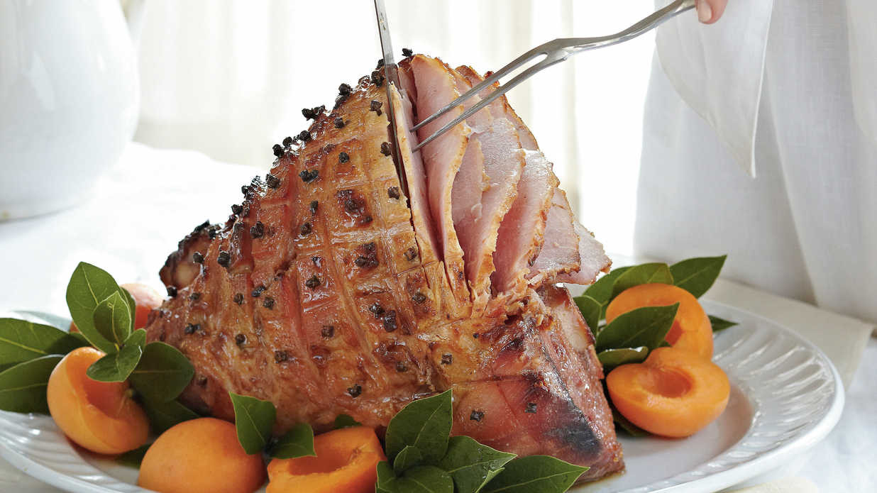 Easter Ham Tradition
 Brown Sugar Bourbon Glazed Ham Traditional Easter Dinner