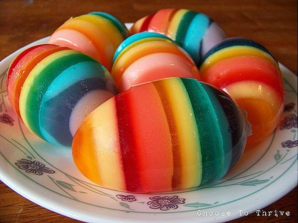 Easter Jello Desserts
 HOWTO make rainbow striped jello Easter eggs Boing Boing