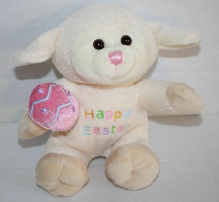 Easter Lamb Stuffed Animal
 Walmart Happy Easter Lamb Plush Cream Pink Egg 8" Stuffed