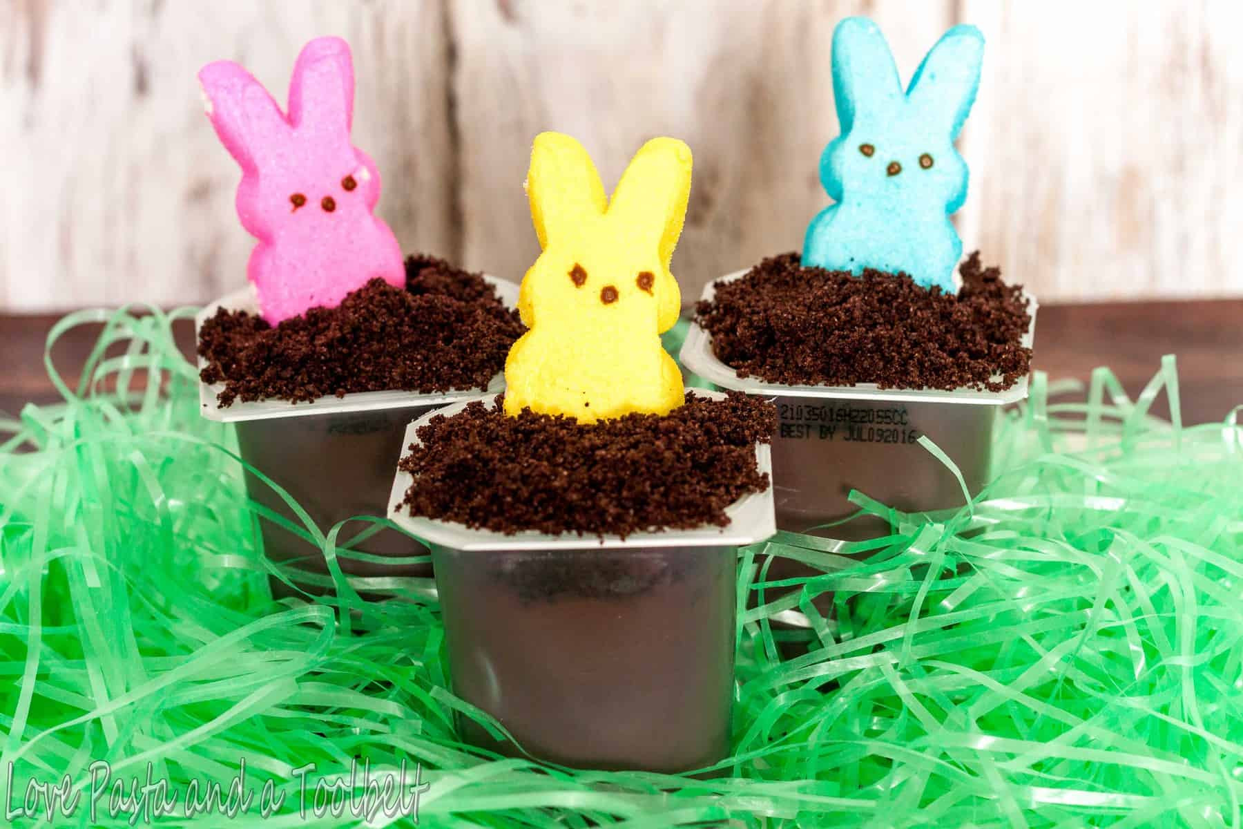 Easter Pudding Desserts
 Easter Bunny Hole Pudding Cups Love Pasta and a Tool Belt