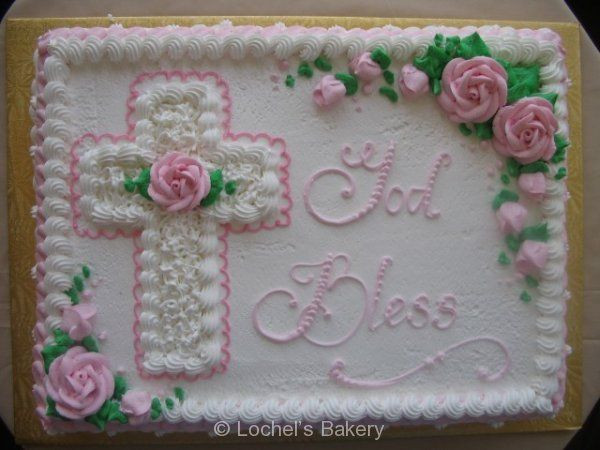 Easter Sheet Cake Ideas
 sheet cake with hand drawn cross