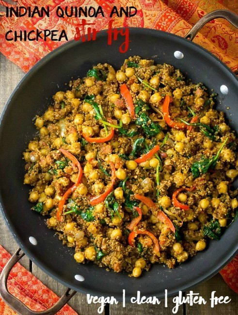 Easy Dinner Recipes Indian Vegetarian
 Indian Quinoa and Chickpea Stir Fry