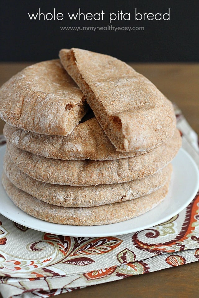 Easy Healthy Bread Recipes
 Homemade Whole Wheat Pita Bread Yummy Healthy Easy