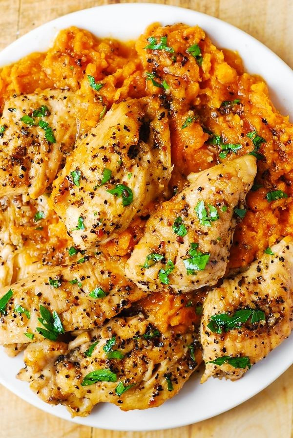 Easy To Make Healthy Dinners
 Maple Glazed Chicken with Sweet Potatoes delicious easy