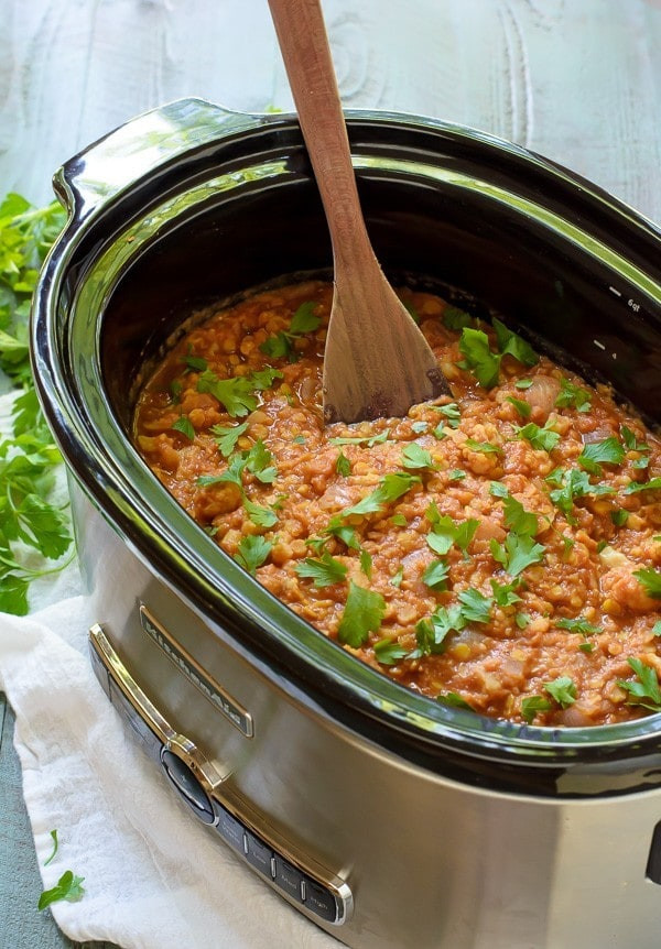 Easy Vegan Crock Pot Recipes
 Slow Cooker Red Lentil Cauliflower Curry