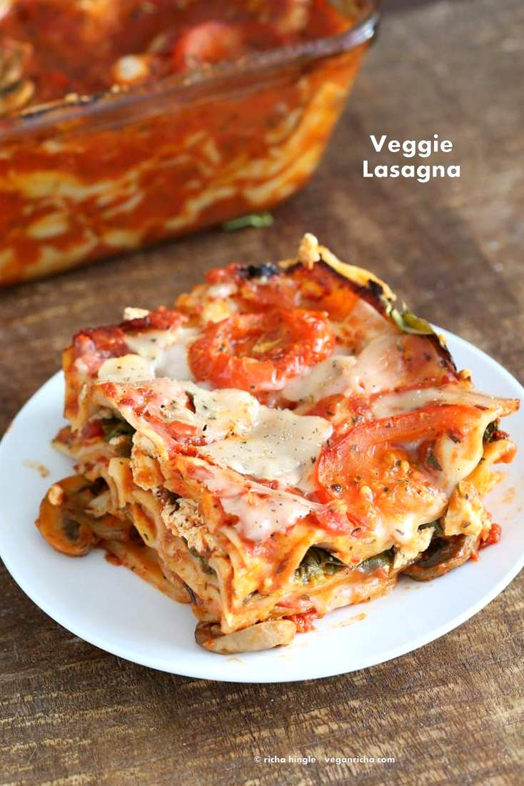 Easy Vegetarian Lasagna
 Vegan Veggie Lasagna for 2 Vegan Richa