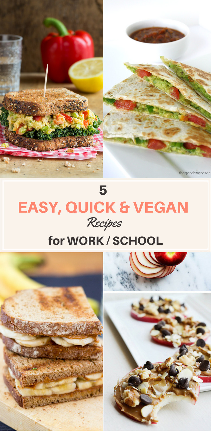 Easy Vegetarian Lunch Recipes
 5 Quick & Easy VEGAN Lunch Recipes for Work School