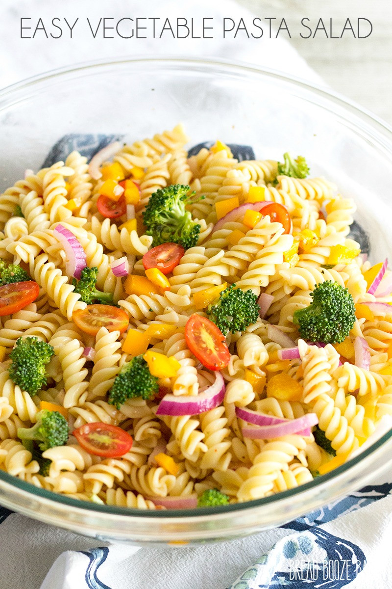 Easy Vegetarian Pasta Salad
 Easy Ve able Pasta Salad with Italian Dressing