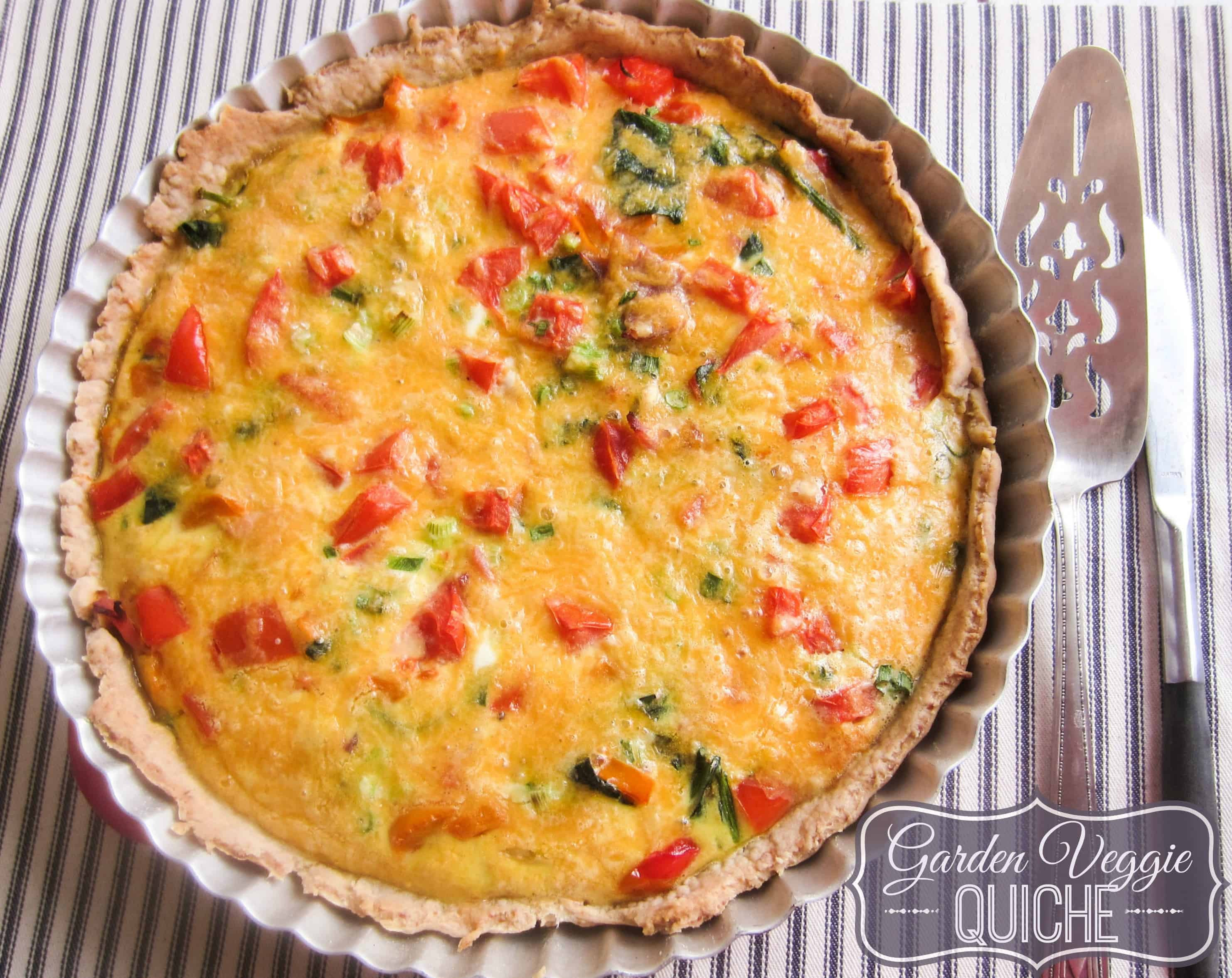 Easy Vegetarian Quiche Recipe
 Garden Veggie Quiche Sweetphi