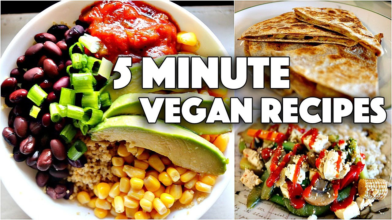 Easy Vegetarian Recipes For College Students
 EASY VEGAN 5 MINUTE RECIPES FOR COLLEGE STUDENTS