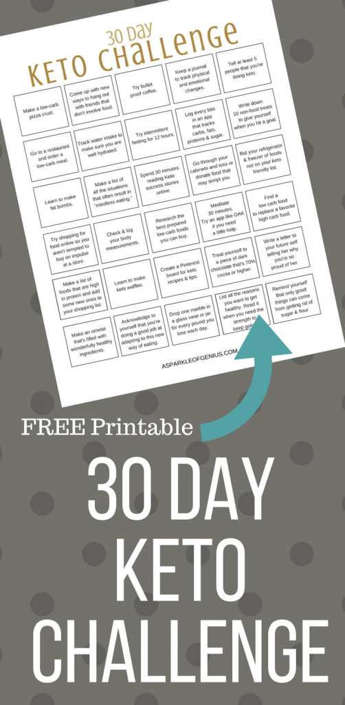 Free Keto Diet Plan
 Keto 30 Day Challenge Printable Free 30 day Keto Challenge