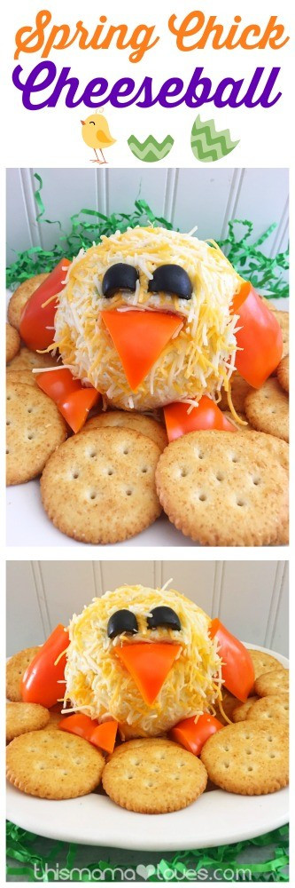 Fun Easter Appetizers
 Easter Appetizer Chick Cheeseball Recipe