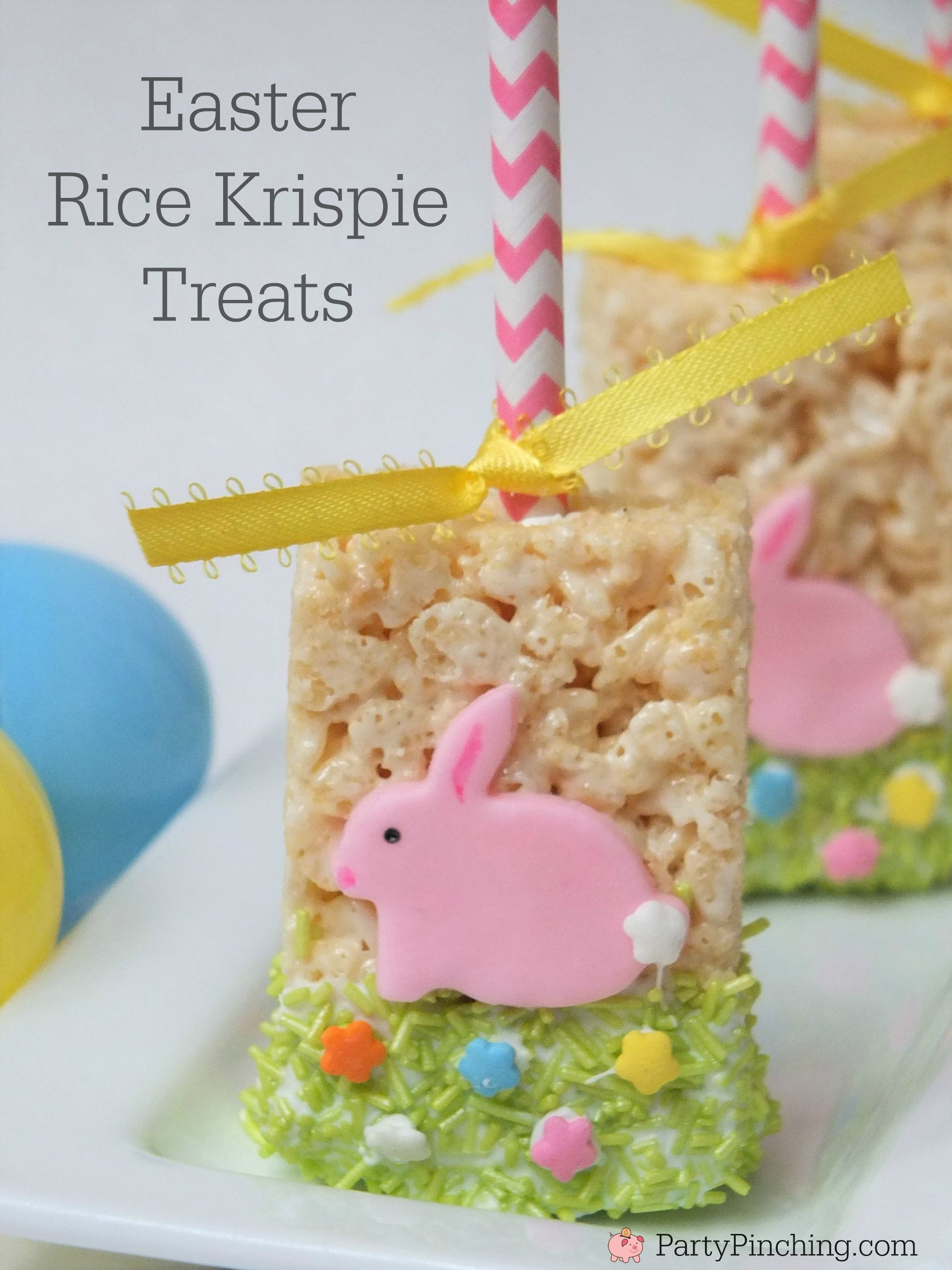 Fun Easy Easter Desserts
 Easy Easter Rice Krispie Treat Pops for kids fun dessert