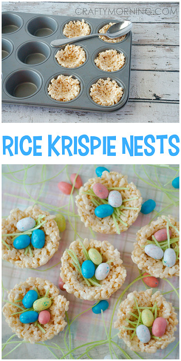 Fun Easy Easter Desserts
 Rice Krispie Nests Easter Treats Crafty Morning