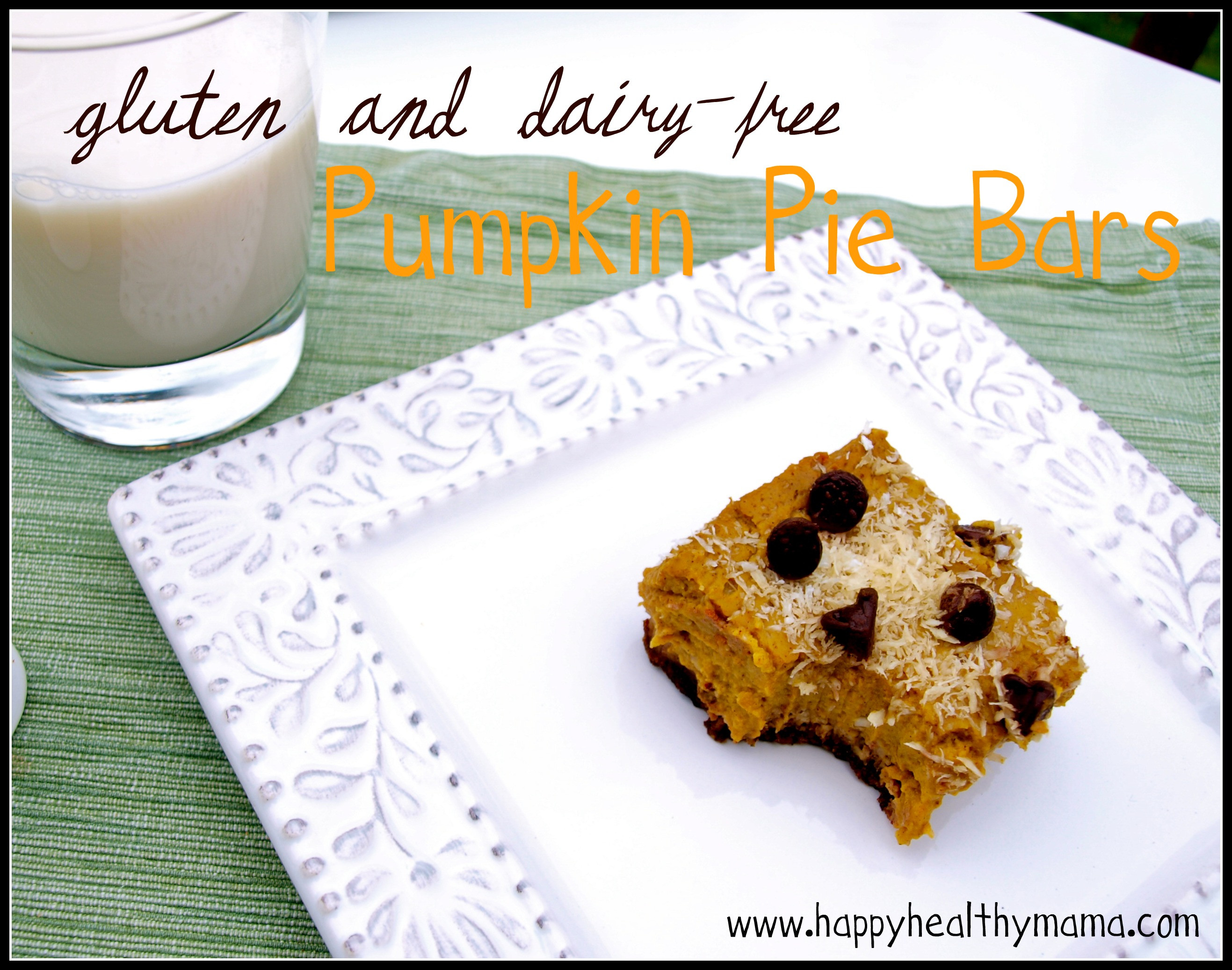 Gluten Dairy Free Pumpkin Pie
 Gluten & dairy free pumpkin pie bars Happy Healthy Mama