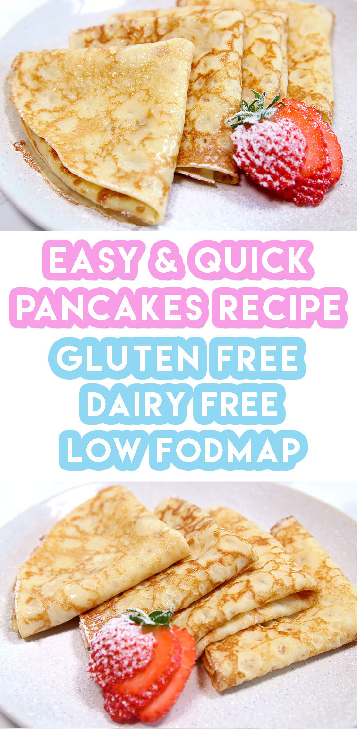 Gluten Dairy Free Recipes
 Gluten Free Pancakes Recipe dairy free and low FODMAP