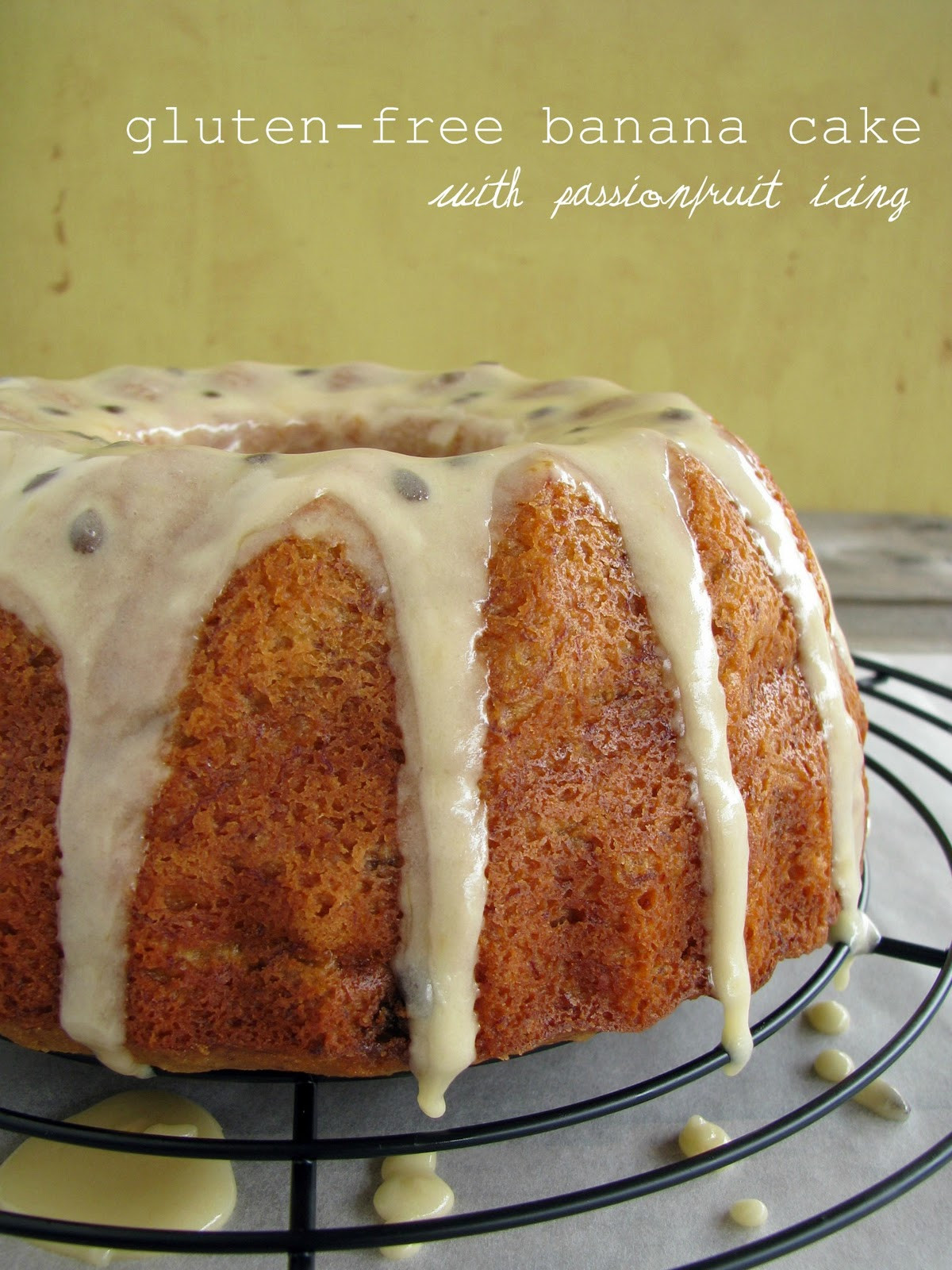 Gluten Free Banana Cake
 gluten free banana cake w passionfruit icing – My Darling