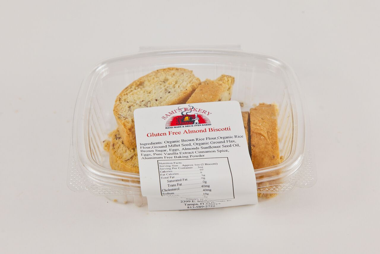 Gluten Free Biscotti
 Gluten Free Almond Biscotti – Sami’s Bakery